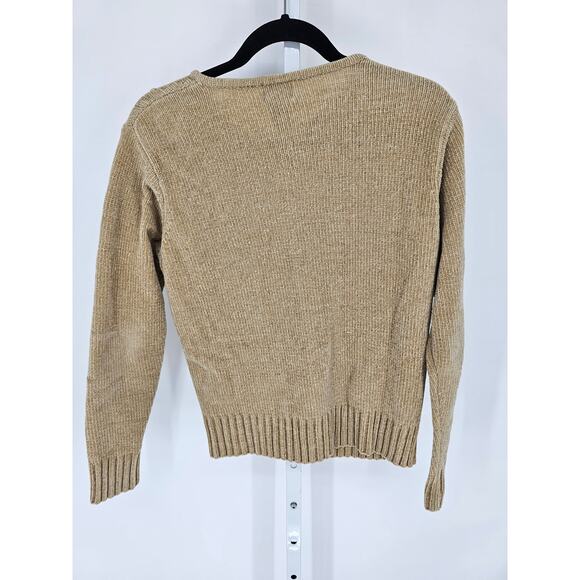 Studio Originals Womens Sz S Zip Up Chenille Cardigan Sweater Beige - Picture 3 of 3